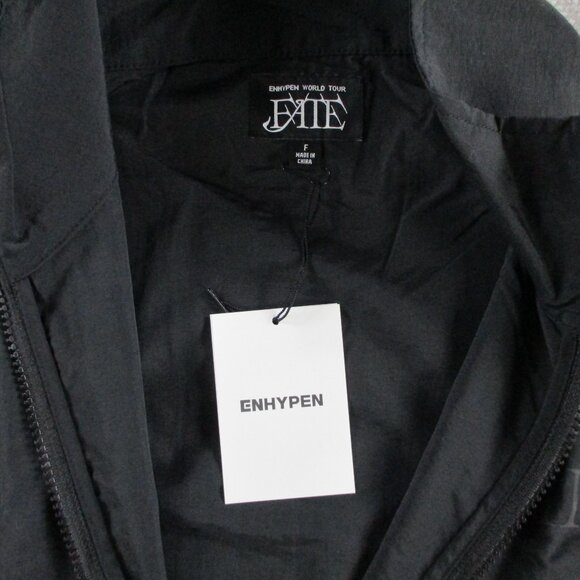 ENHYPEN World Tour Fate Windbreaker Adult F Black Jacket Pullover Lightweight - Picture 5 of 13